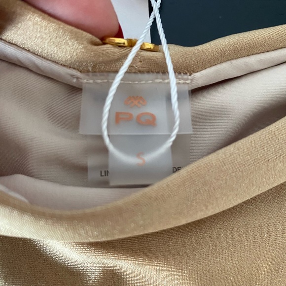 BNWT PQ Swim Gold Cheeky Bikini Bottoms - Picture 3 of 3